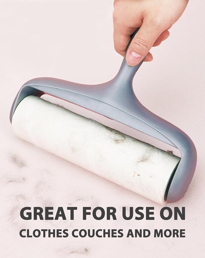 50% Stickier Large Surface Roller Refill for Scotch-Brite Large Lint Roller 8 inch Extra Sticky 60 Sheets per Refill, Pack of 6, 360 Sheets Total, Works Great On Pet Hair