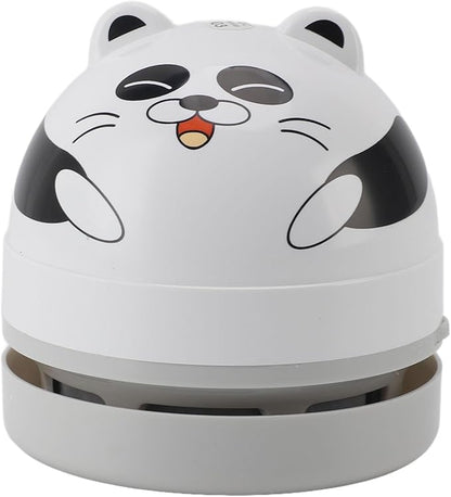TOPINCN Portable Mini Desk Vacuum, Portable USB Vacuum Cleaner for Desk Mini Cute Cartoon Desktop Vacuum for Cleaning Eraser Crumbs, Dust, Crumbs, Computer, Keyboard (Panda)