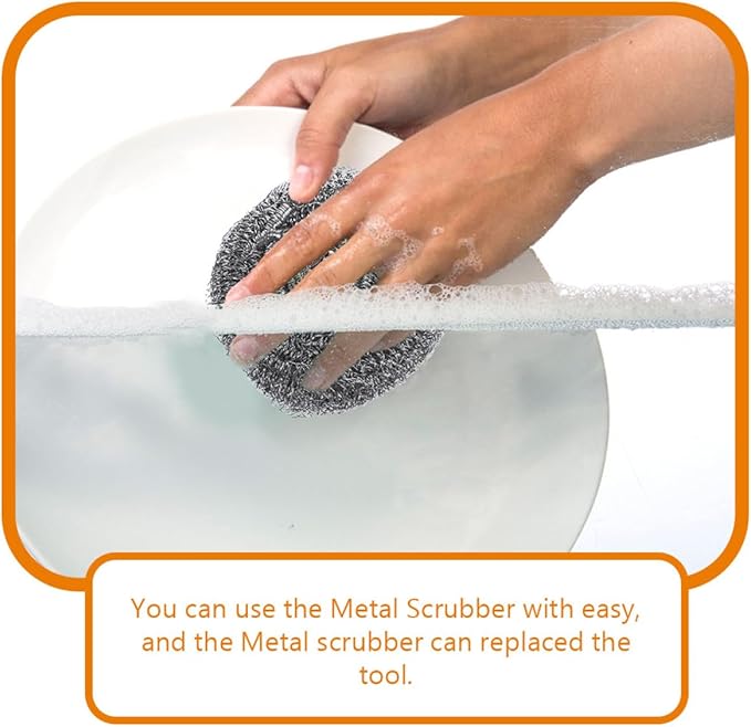 DECHOUS Stainless Steel Pot Cleaning Scrubbers 15pcs, Heavy Duty Metal Dish Scouring Balls for Kitchen and Pan Washing, Sturdy Pot Scrub Brush for Tough Kitchen Cleaning