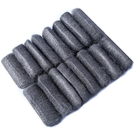 Steel Wool Grade # 00 - Very Fine Grade - 16 Pads Multi-use for Buffing, Polish, Removing Grease, Cleaning Metal, Multi-Purpose (#00-16 Pads)
