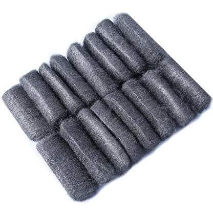 Steel Wool Grade # 00 - Very Fine Grade - 16 Pads Multi-use for Buffing, Polish, Removing Grease, Cleaning Metal, Multi-Purpose (#00-16 Pads)