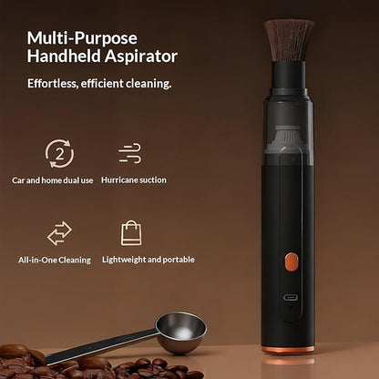 Mini Vacuum Cleaner Cordless Handheld, Portable Desk Vacuum for Coffee Grounds and Keyboard Dust, Rechargeable Small Car Vacuum, 42000 RPM Motor