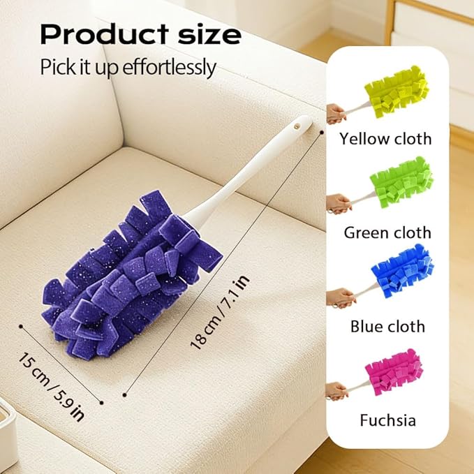 Duster Refills Reusable,360° Heavy Duty Fleece Reusable Duster Refills Duster Pads Washable Cleaning Pads Tools for Cleaning Ceiling Fan Window Kitchen (10PCS)