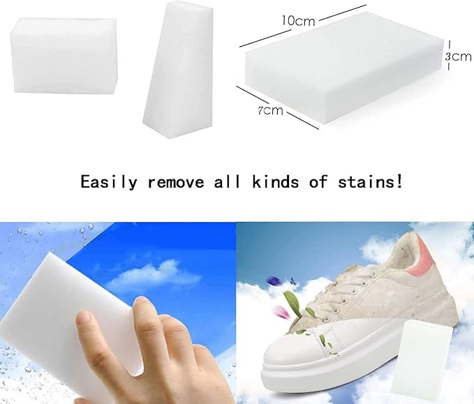 10 Pack Magic Cleaning Sponges Eraser,Multi-Functional Premium Melamine Sponge Foam Cleaning Pads,Dish,Household Cleaning Sponge for Kitchen,Furniture,Bathroom(3.93x2.75x1.18in)
