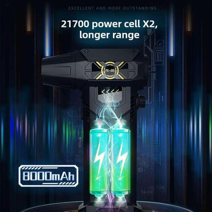 Ac-27 Air Duster, 2025 Upgraded Ac-27 Turbo Fan with Led Light,130000rpm Electric Air Duster,Rechargeable Cordless High-Speed Ac-27 Duster,120w High Power Air Duster for Computer Outdoor