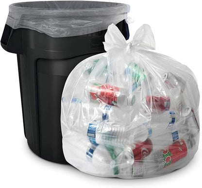 45 Gallon Clear Trash Bags - (Huge 400 Pack) - 40" x 46" - 1.5 MIL (Equivalent) - CSR Series - Heavy Duty Industrial Liners Clear Garbage Bags for Recycling, Contractors, Storage, Outdoor