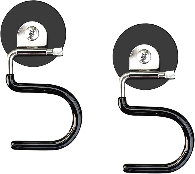 Magnetic Broom Hooks Broom Holder Do Not Require Drilling Warehouse Kitchen Refrigerator Metal Surface Suitable Broom Holder Wall Mount (Black, Single)