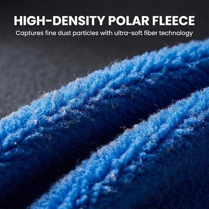 Reusable Duster Refills Compatible with Swiffer, 5 Pack Washable Duster Pads with Handle Included, 360° Cleaning Fleece Refills for Fan, Blinds, Furniture, Home Cleaning (3)