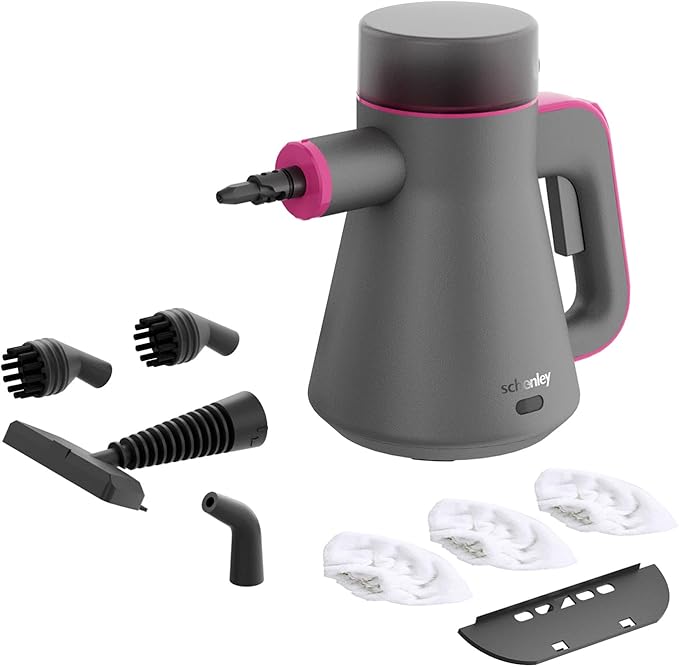 Schenley Portable Handheld Steam Cleaner, High-Pressure Design with Versatile Multi-Surface Accessories, Ideal for Upholstery, Stove, Tiles, Grout, and Auto Cleaning