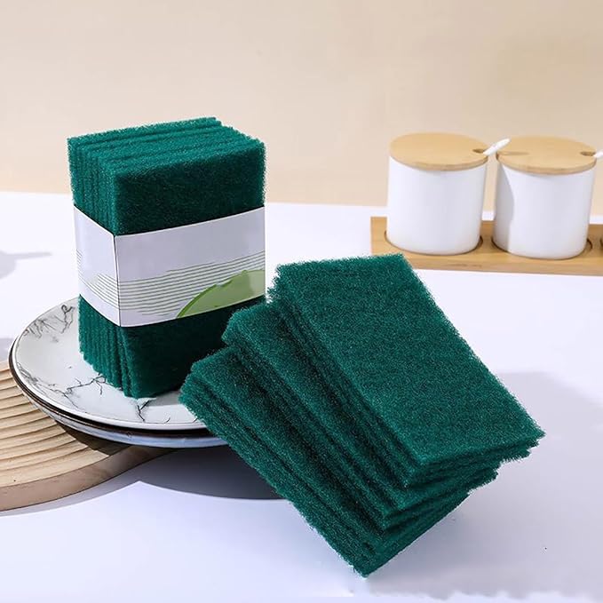 10PCS Heavy Duty Cleaning Scrubbing Pads for Kitchen Bathroom Household Cleaning Dish Scrub Sponges