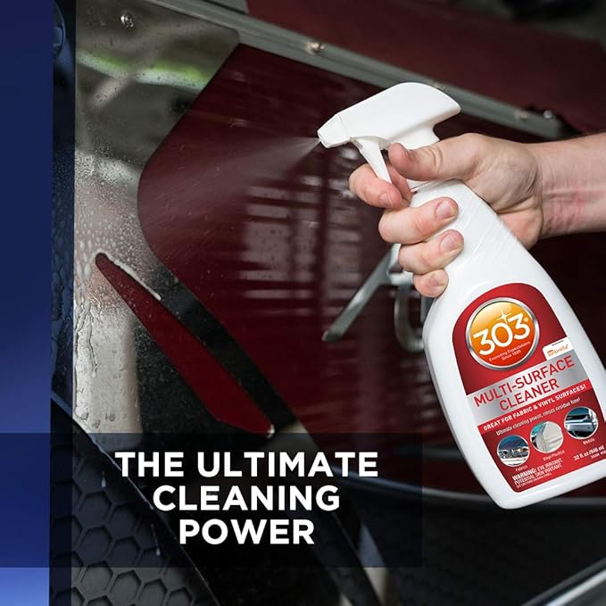 303 Products Multi-Surface Cleaner Spray, Residue-Free Cleaning for Vinyl, Fabric, Plastic & More – Safe on All Water-Safe Surfaces, Sunbrella Recommended, 32 oz