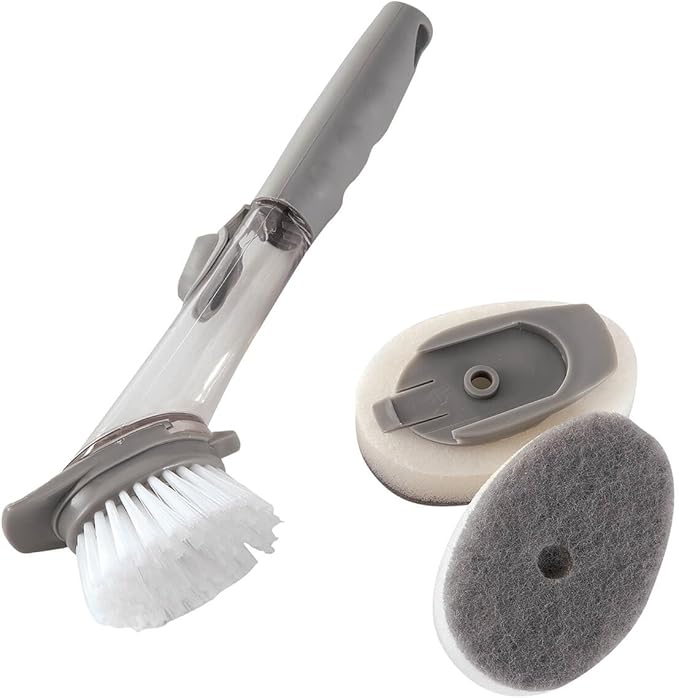 Soap Dispenser Brush with Changeable Heads by Chef’s Pride
