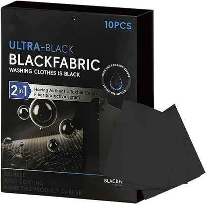 Black Clothing Colour Restore, 10 Pieces Fabric Paint Dark Tablets, Colour Grabber Laundry Sheets, Restore Color Long-Lasting Laundry Supplies, for Cotton Linen Wool T-Shirts Shoes Jeans