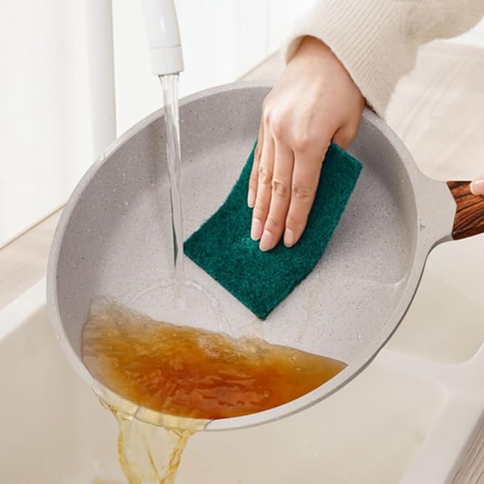 Heavy Duty Scouring Pads Non Scratch Cleaning Sponge Kitchen Dishwashing Fibre Scrubber 24PCS Cleaning scouring Pads