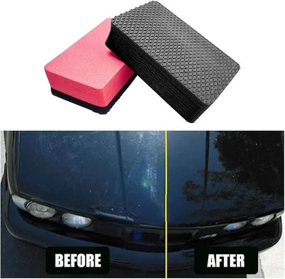 1/5pcs，Compatible for Car Magic Clay Sponge Bar Pad Decontamination Block Cleaner Cleaning Eraser Wax Polish Washing Tool(3pcs)
