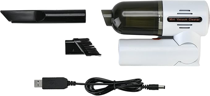 Mini Cordless Rechargeable Handheld Portable Vacuum Cleaner and Blower for Home, Office or Car Interior Use - Clean Computer, Keyboard, Drawer - 180 Degrees Rotatable Handle