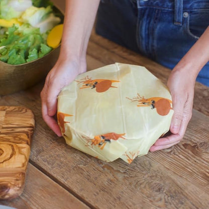 BAYU WaxWrap Beeswax Paper – 1.2M Beeswax Food Wraps – Organic Cotton Roll for Food Storage – Sustainable Eco-Friendly Plastic Alternative – Reusable and Durable – Adjustable Size