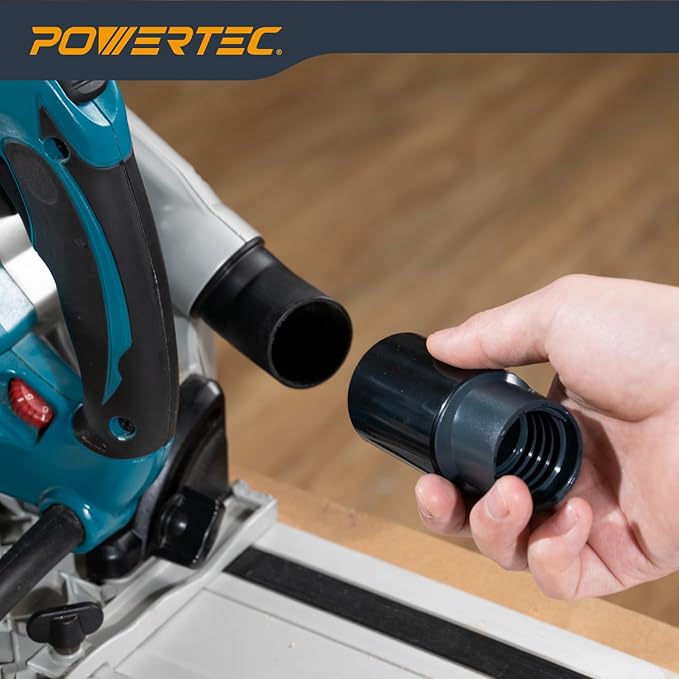 POWERTEC 70296 Screw-on Hose Adapter Replacement, 1-1/2” Threaded Hose Adapter for POWERTEC 70175 and 70130 Fitting Kits