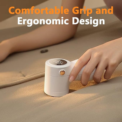 𝗥𝗲𝗰𝗵𝗮𝗿𝗴𝗲𝗮𝗯𝗹𝗲 Fabric Shaver, coldSky Lint Remover for Clothes with 3 Replaceable Blades, Electric Lint Shaver with Digital Display, 3-Speeds Defuzzer for Removing Fuzz and Pill from Sweater
