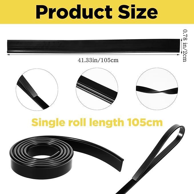 Professional Cut-to-Size Replacement Rubber Squeegee Blade, 41" Household Squeegee Refill, High Elasticity Squeegees Strips, Fits Most Window Washing Squeegees for Streak Free Cleaning