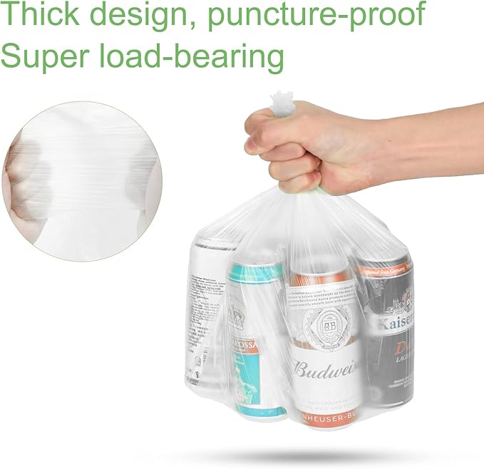 Biodegradable Trash bags 120PCS, Aievrgad 5L/1.2Gallon small Garbage bags/For Countertop Bin. Bin Liner/Trash/rubbish Bags, 100% Recycled,Tough, degradable, Compost Bags for Food/garden-white
