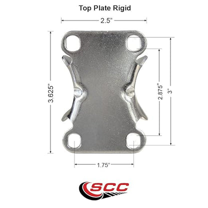 Rubbermaid Cube Quiet Replacement Caster Set Fits Cube Truck Set of 2 - Service Caster Brand