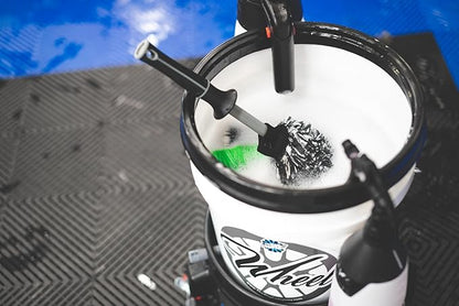 Detail Factory - Wheel Brush Kit with Interchangeable Microfiber Covers - Ultra-Soft Cleaning, Washing and Detailing Wheels, Tires, and Rims - Octane Ectoplasm
