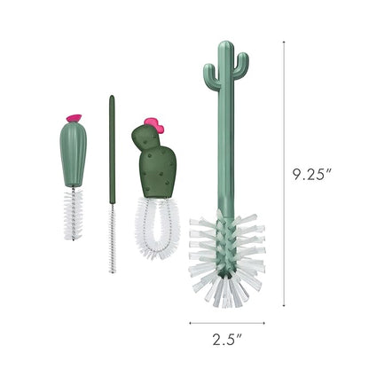 Boon Cacti Replacement Set - Bottle, Straw Brushes, Nipple, Detail - Non Toxic, Durable Nylon, Multicolor, 4 Count