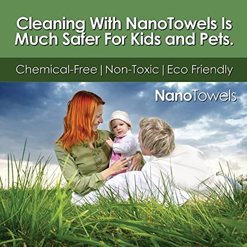 Life Miracle Nano Towels - The Amazing Eco Cloth that Cleans Virtually Any Surface with Only Water. No More Paper Towels Or Toxic Chemicals. 4-Pack (14x14, Grey)