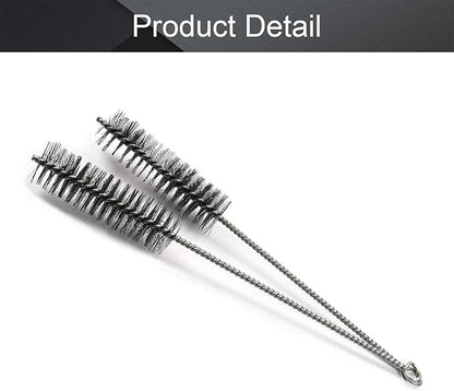 Utoolmart Steel Wire Cleaning Brush, Spiral Power Tube Brush, Steel Wire Tube Brush Cleaning Tool, Tube Bottle Brush, 1.2-inch Diameter 12-inch Length, 5pcs