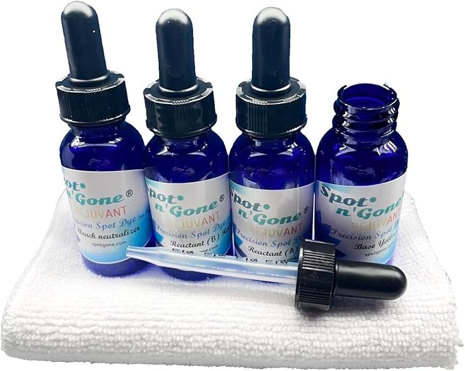 Bleachstain® Precision Carpet Spot Dye Kit | Bleach Stain Repair Kit | for Spots and Drips Smaller Than Pea Size | for Medium Beige, Gray, tan
