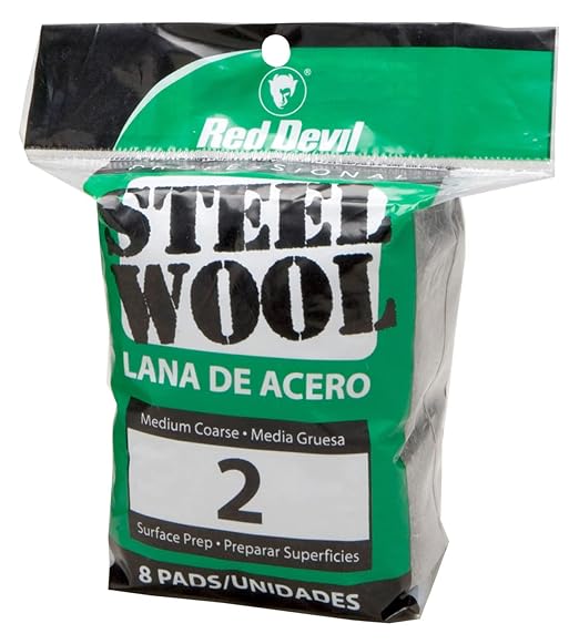 Red Devil 0325 Steel Wool, 2 Medium Coarse, (Pack of 48)
