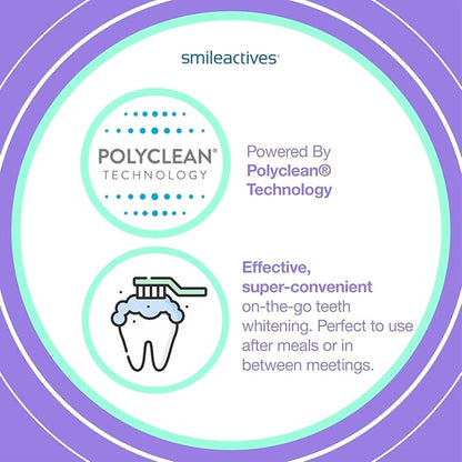 Smileactives Teeth Whitening Pen for White Smile, Fast Tooth Whitener and Stain Remover with Precision Brush Tip, Dental Quality Whitening Gel, Travel Pen, Easy to Use, Ultra Mint Flavor, 3 Pack