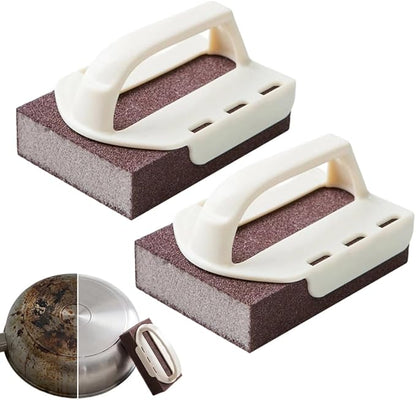 Magic Emery Cleaning Sponge Rust Remover, 2026 New Nano Carborundum Sponge, Pot Scrubber Scouring Pad Kitchen Magic Cleaning Sponge for Removing Rust Cleaning Pots and Pans (2pcs)
