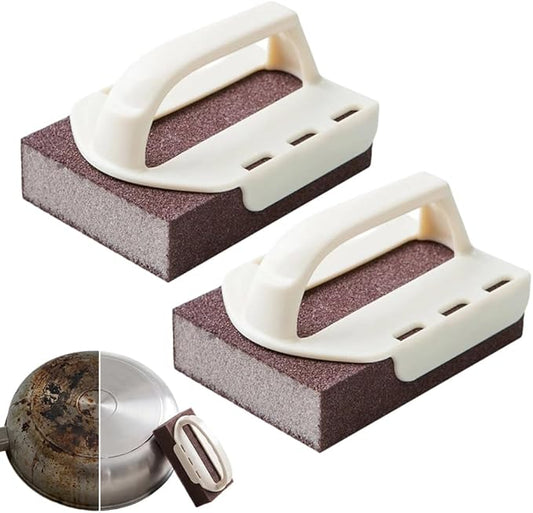 Magic Emery Cleaning Sponge Rust Remover, 2026 New Nano Carborundum Sponge, Pot Scrubber Scouring Pad Kitchen Magic Cleaning Sponge for Removing Rust Cleaning Pots and Pans (2pcs)