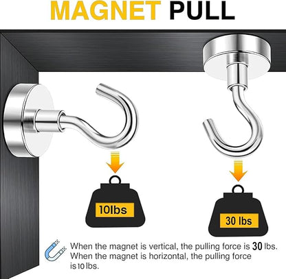 DIYMAG Magnetic Hooks, 30Lbs Strong Heavy Duty Cruise Magnet (75 Pack-Silver),Magnetics S-Hooks for Classroom, Fridge, Hanging, Cabins, Grill, Kitchen, Garage, Workplace and Office Etc