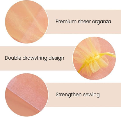 Meowoo 100PCS Organza Bags, 3x4in Small Mesh Bags Drawstring for Jewelry, Candy, Christmas, Sachets, Festivals, Bathroom Soaps, Makeup Organza, Wrapping Supplies(mixedcolor)