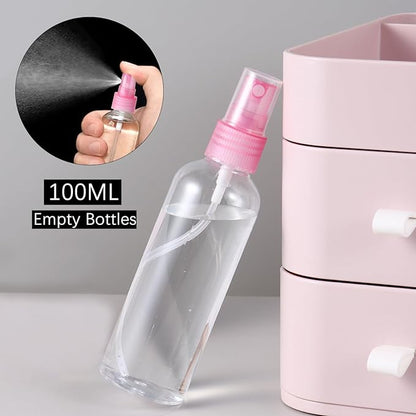 Lint-Free Nail Wipes With 100ML Empty Spray Bottle Set,1080pcs Pink Non-Woven Fabric Dry Nail Prep Skin Nail Polish Remover Wipes Nail Cleaning Pads Eyelash Extension Glue Wipes Paper