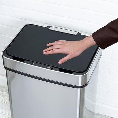 Honey-Can-Do 50L SS Sensor Trash Can TRS-08414 Silver