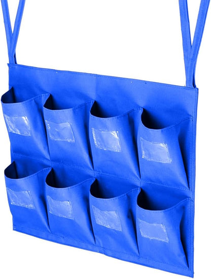 Replacement Janitorial Bag, Waterproof Thickened Commercial 8-Pocket Housekeeping Organizer, Fits Any Cart, Used for Material Storage Transport