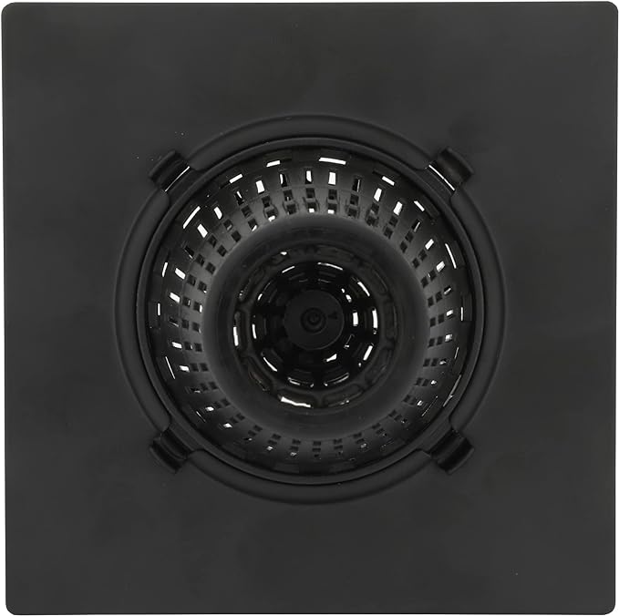 Square Shower Hair Catcher with Replacement Baskets, Shower Drain Protector in Matte Black