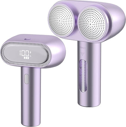Fabric Shaver, Rechargeable Double-Head Lint Remover, Electric Lint Shaver and Clothing Shaver to Remove Pillings and Fuzz Easily