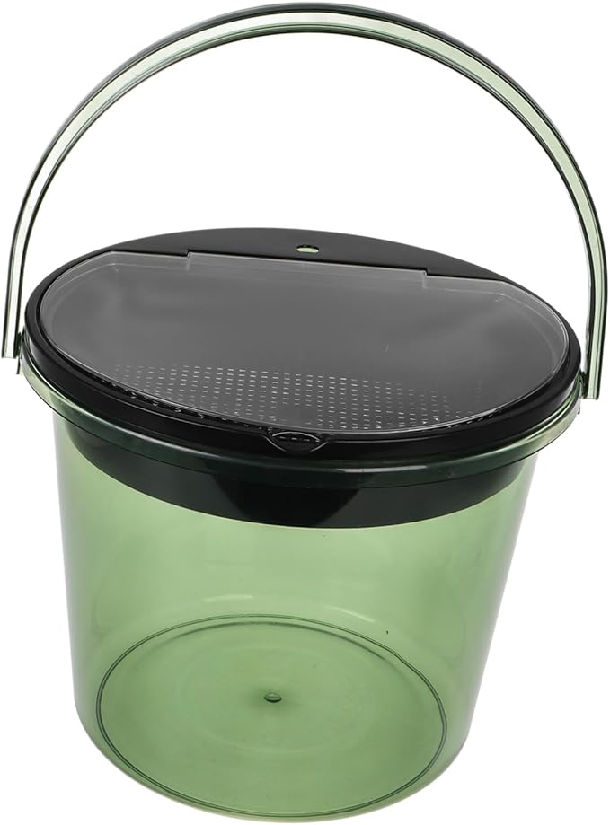 MAGICLULU Trash Can Tea Dregs Bucket Lid Food Waste Bin for Kitchen Grounds Waste Bin for Countertop Sturdy Design
