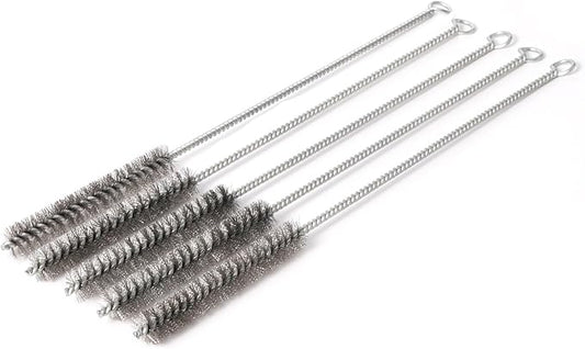 12 Inch Pipe Cleaning Brush Set with Stainless Steel Bristles, Steel Wire Tube Brush Kit for Auto Parts Polishing, Machining, Bottles, Tubes, Etc.（13mm-5pcs）
