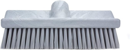 SPARTA 40423EC23 Plastic Floor Scrub Brush, Wall Brush, Equipment Brush With Nonabsorbent Bristles For Industrial Kitchens, Hospitals, Commercial Cleaning, 10 Inches, Gray, (Pack of 2)