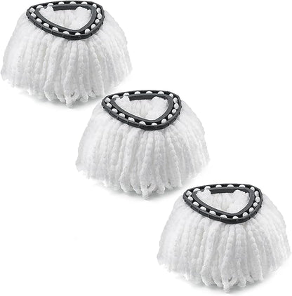 Spin Replacement Heads Microfiber Refill Compatible with O Ceda Easywring, White, 3 Packs