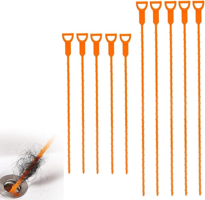 Drain Snake for Kitchen Sink & Toilet, Handheld Drain Auger for Hair Clog Removal, 20-Foot Flexible Drain Cleaner Tool for Bathroom Shower Drain Pipe, 20.47 x 0.79 x 0.79 Inches (7,Large)