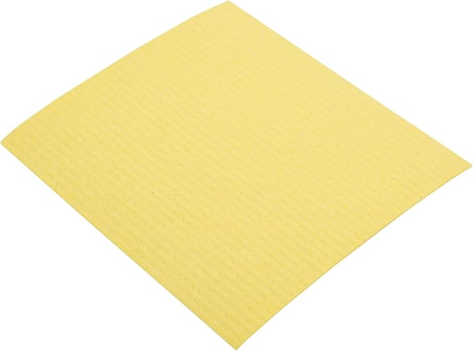 Restaurantware Swedish Dishcloths Pack of 200 Cellulose Reusable Absorbent Yellow Kitchen Towels, Washable Quick-Dry Dish Towels, Sustainable Cleaning Cloths Super-Absorbent Biodegradable Odorless