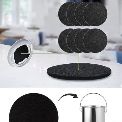 8pcs Filters Round Indoor Kitchen, Compost Bucket, Activated, Charcoal Filters(184 * 10mm)