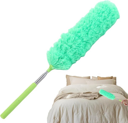 Fiber Dusting Brush, Multifunctional Extendable Dusting Wand, Washable Ceiling Duster, Cobweb Ceiling Duster with Extension, Cleaning Feather Dusters for Cleaning Ceiling Fan Furniture